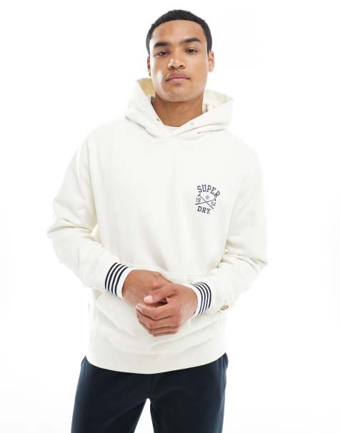 Superdry Athletic club hoodie in off white - view 1