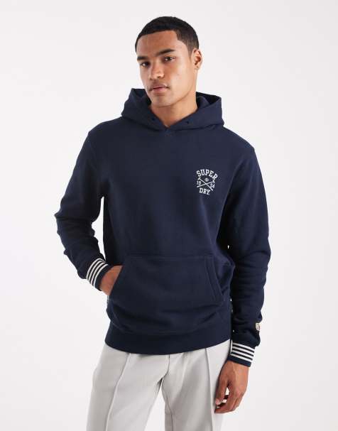 Superdry – Athletic Club – Kapuzenpullover in Marineblau - view 1