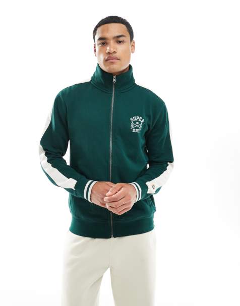 Superdry Athletic club track top in enamel green - view 1