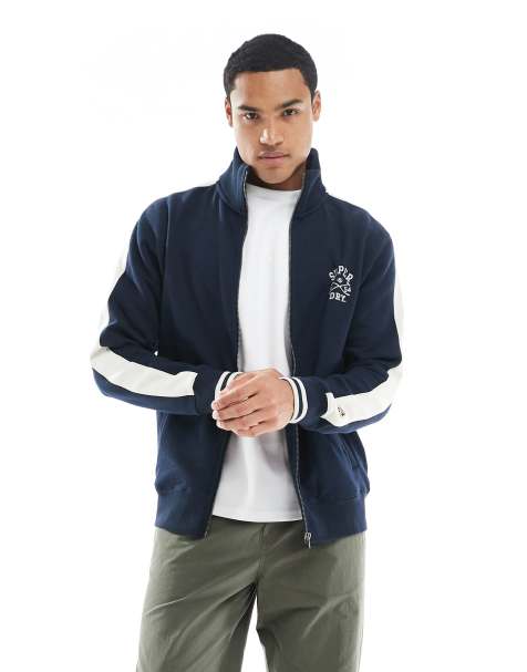 Superdry Athletic club track top in nautical navy - view 1