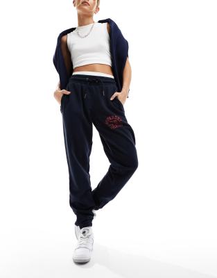 Superdry athletic college loose jogger in Eclipse Navy