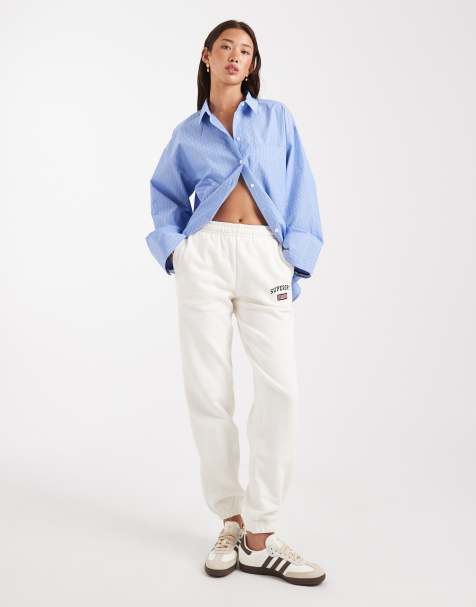 Superdry Athletic essential boyfriend joggers in desert bone off white - view 1