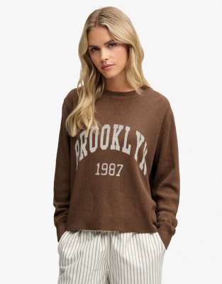 Superdry Damen Marron Sweatshirt Athletic Essential - Bild 2