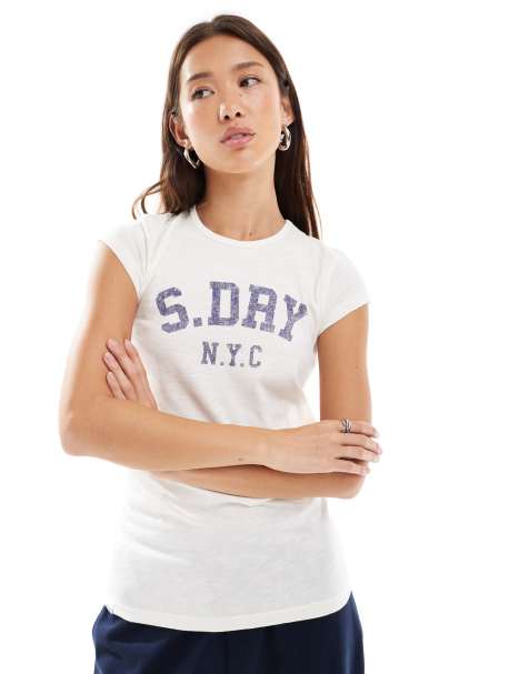Superdry – Athletic Essential – Leicht strukturiertes T-Shirt in Wollweiß - view 1