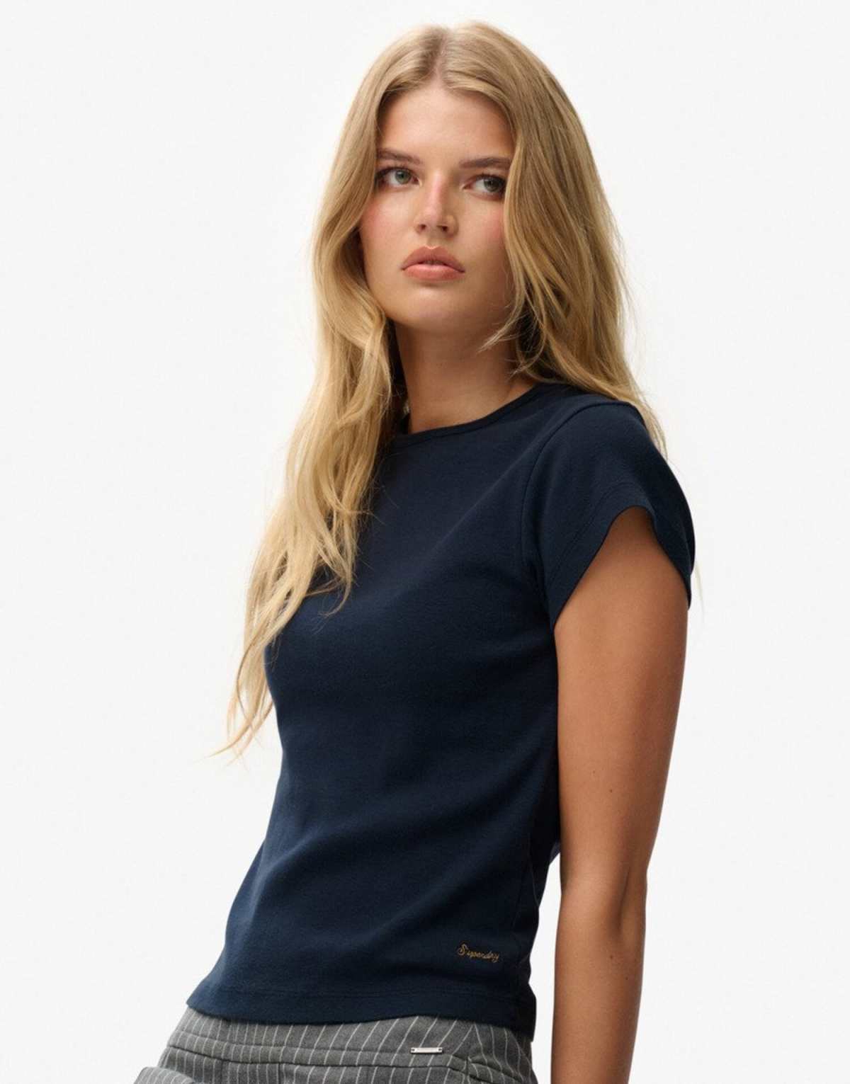 Superdry Athletic essential t-shirt in eclipse navy