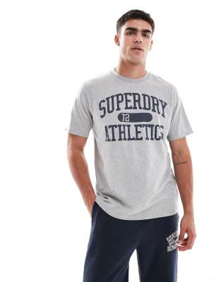 Superdry Athletic essential t-shirt in grey marl - view 1