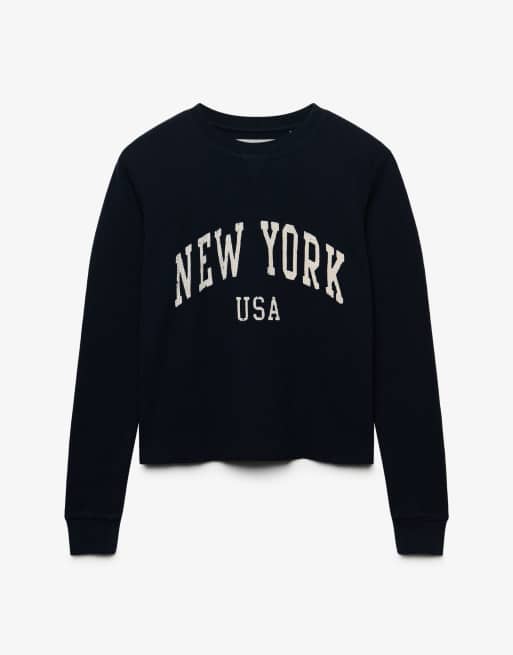 Superdry - Athletic Essential - Top manches longues à motif - Bleu éclipse, 5 de 5