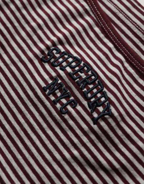 Superdry Athletic essentials cami top in port red stripe