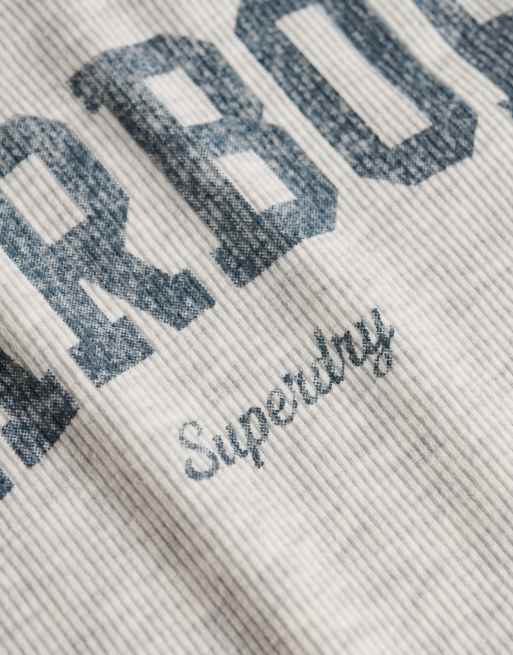 Superdry – Athletic Essentials – Camisole in Eisgrau meliert mit Grafikprint, 5 von 6