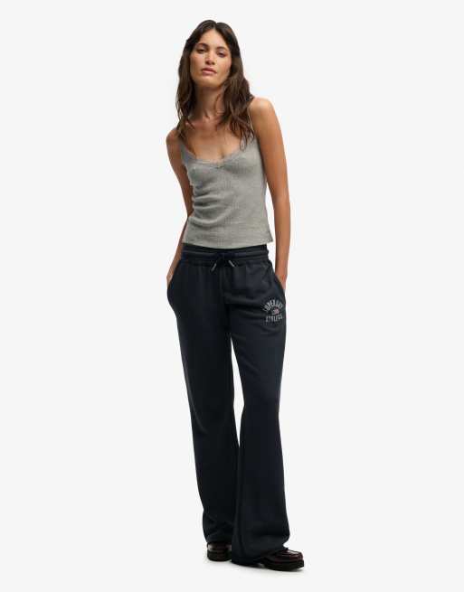 Superdry – Athletic Essentials – Camisole-Top aus Pointelle in Grau meliert mit V-Ausschnitt, 4 von 5