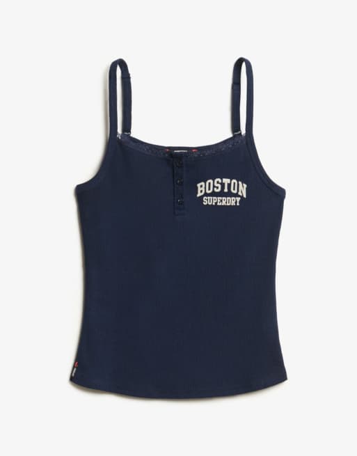 Superdry - Athletic Essentials - Caraco boutonné à imprimé - Bleu marine profond, 5 de 5