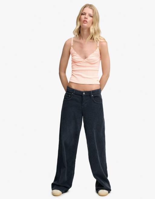 Superdry Athletic essentials caraco en maille pointelle imprimé à pois rose blush, 4 de 6