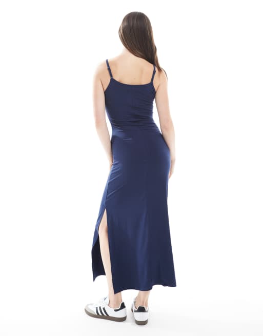 princess polly baby blue dress Superdry Athletic essentials jersey maxi cami dress in richest navy