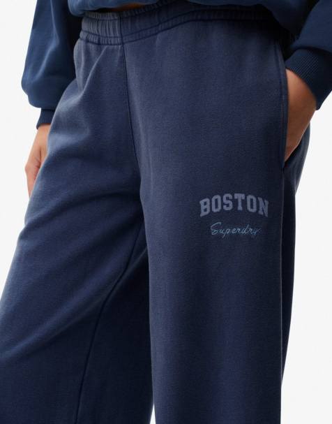 Superdry – Athletic Essentials – Jogginghose in Marineblau mit niedrigem Bund - view 1