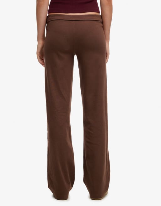 Superdry Athletic essentials Jogginghose mit Umschlagbund in Kastanienbraun, 3 von 7
