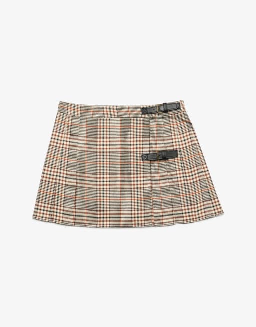 Superdry Athletic essentials jupe plissée à carreaux beige/marron, 6 de 6