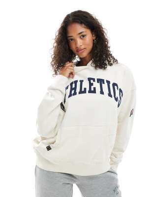 Superdry – Athletic Essentials – Lässige Kapuzenjacke in Wüstenknochen-Wollweiß - view 1