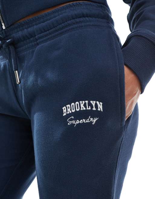 Pantalon De Jogging Superdry Athletic Essentials Femme - Coupe Évasée, Taille Élastique, Doublure Brossée