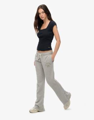 Athletic Essentials - Pantalon de jogging évasé à taille basse - Gris chiné 36