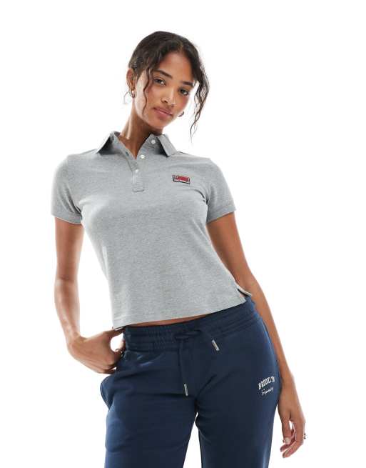 Superdry - Athletic Essentials - Polo à imprimé graphique - Gris chiné
