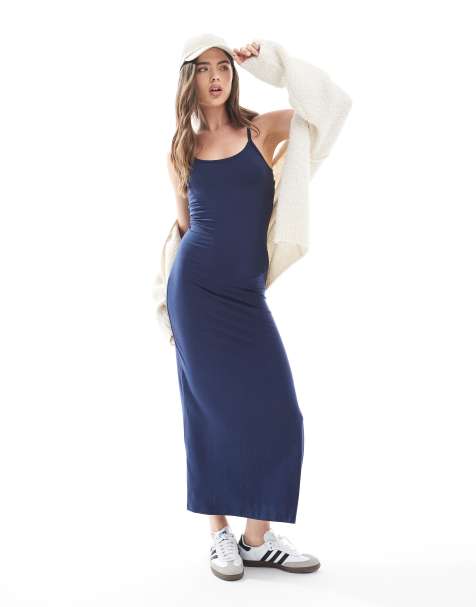 Superdry - Athletic Essentials - Robe caraco longue en jersey - Bleu marine profond - view 1