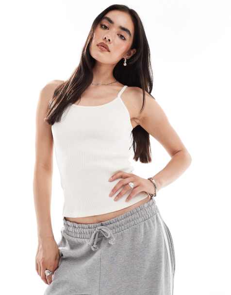 Superdry Athletic essentials scoop neck vest in off white - view 1