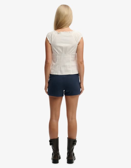 Superdry - Athletic Essentials - Short en jersey avec inscription - Bleu marine, 5 de 5