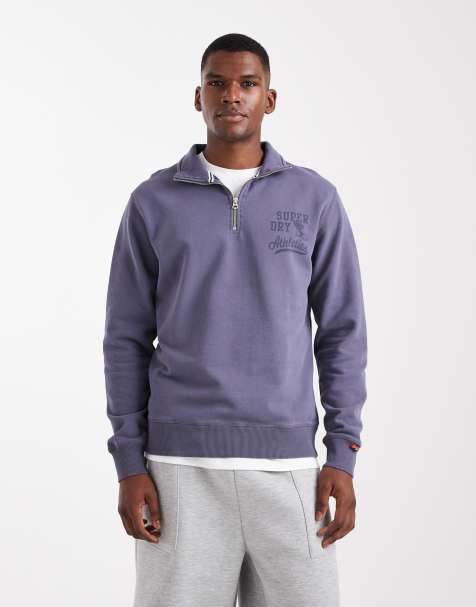 Superdry - Athletic Essentials - Sweat à col zippé - Gris pierre - view 1