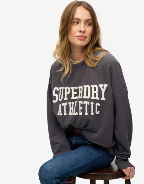 Superdry - Athletic Essentials - Sweat décontracté avec appliqué - Anthracite - view 1
