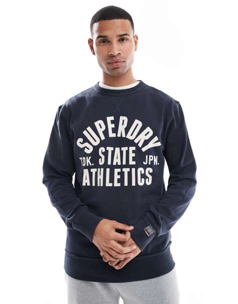 Superdry - Athletic Essentials - Sweat ras de cou - Bleu marine Bradley - view 1
