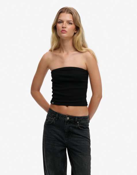 Superdry - Athletic Essentials - Top bandeau en jersey - Noir - view 1