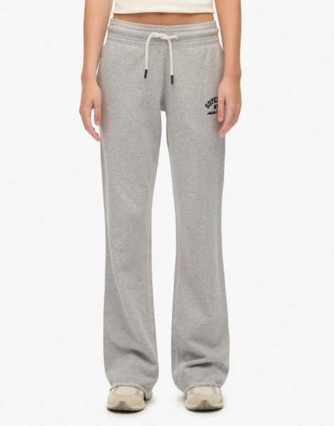 Superdry - Athletic - Pantalon de jogging évasé brodé - Gris chiné - view 1
