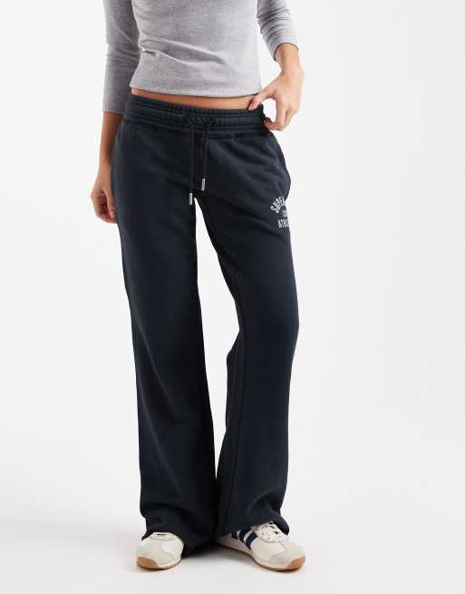 Superdry Athletic print flare joggers in eclipse navy, 2 of 5