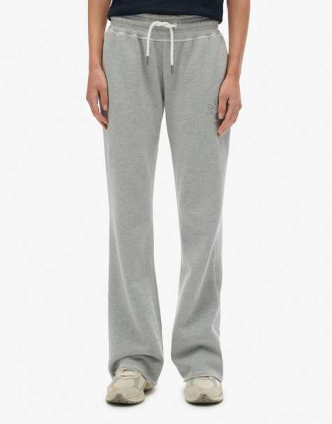 Superdry Athletic print flare joggers in grey marl - view 1