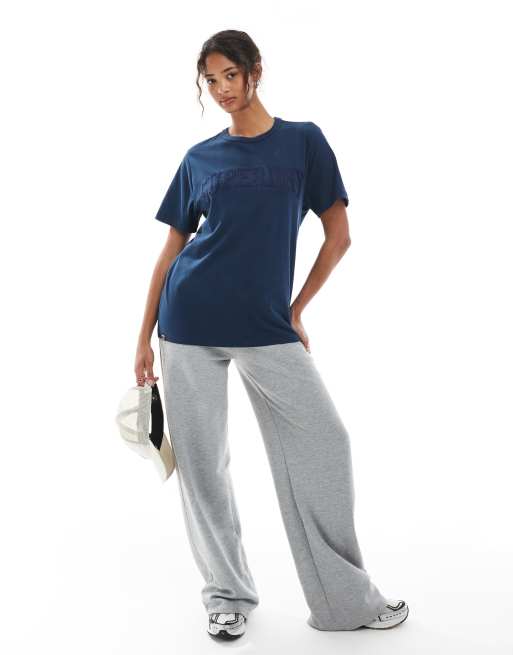 Superdry - Athletic - T-shirt oversize à inscription ton sur ton - Bleu marine intense, 4 de 4