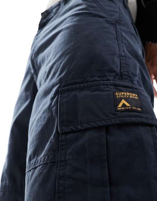 Superdry baggy cargo pants in Eclipse Navy, 2 of 4