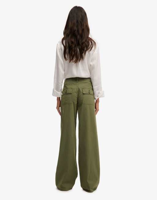 Superdry Baggy cargo pants in olive khaki, 5 of 5