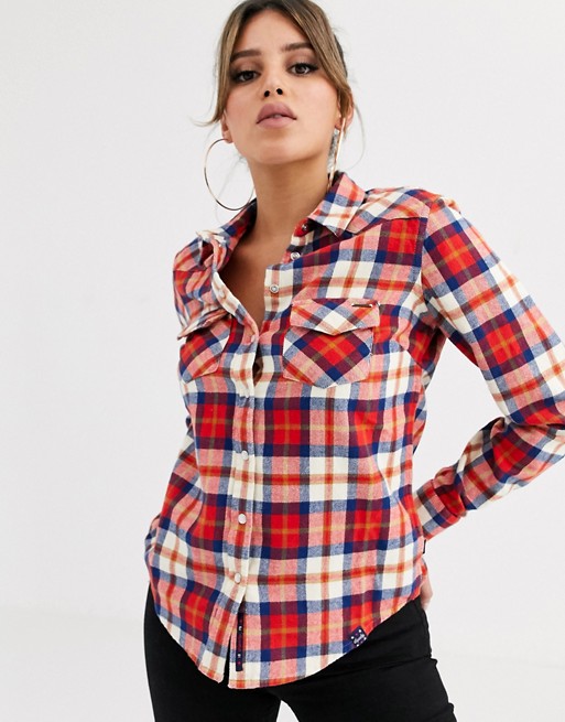 Superdry Bailey western check shirt