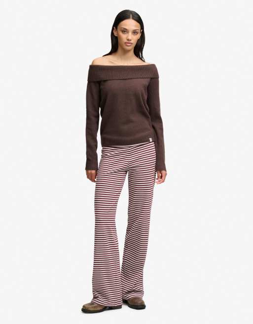 Superdry Bardot-Strickpullover in Kastanienbraun, 4 von 4