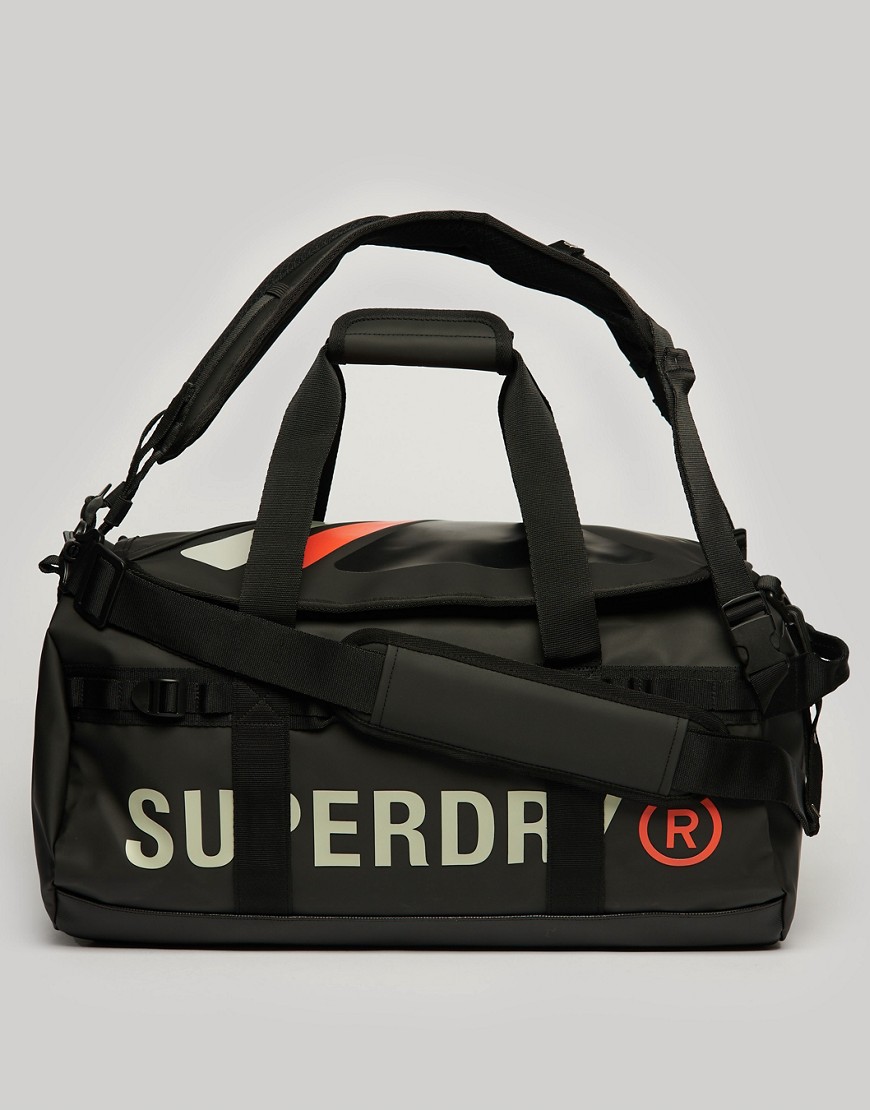 Superdry barrel bag in black