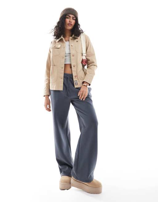 Superdry – Bestickte Chore-Jacke in Canyon-Beige, 2 von 4