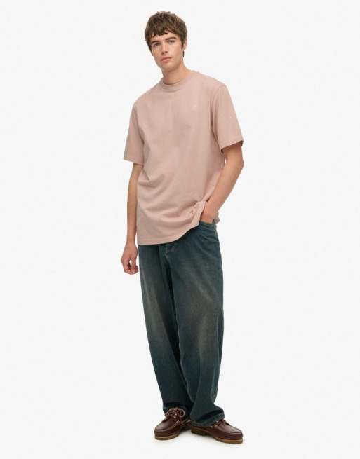 Superdry Blank oversized t-shirt in ashy pink, 4 of 7