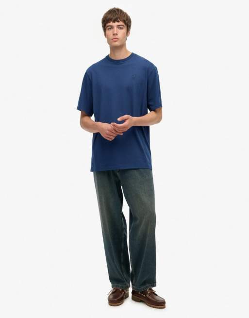 Superdry Blank oversized t-shirt in insignia blue