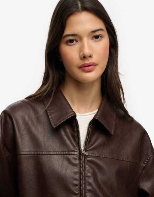 Superdry - Bomber oversize avec col - Chocolat chaud, 3 de 4