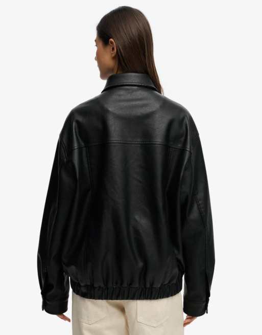Superdry - Bomber oversize avec col - Noir, 5 de 5