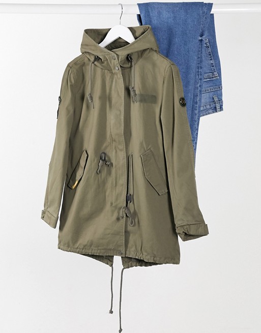 Superdry Bonded Rookie Parka in Green