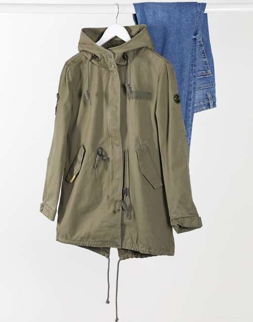 Superdry rookie clearance bonded parka jacket