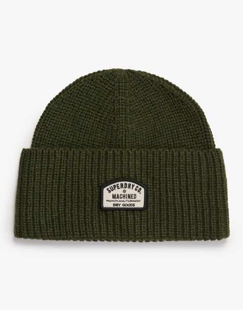 Superdry - Bonnet style camionneur en maille - Vert militaire - view 1