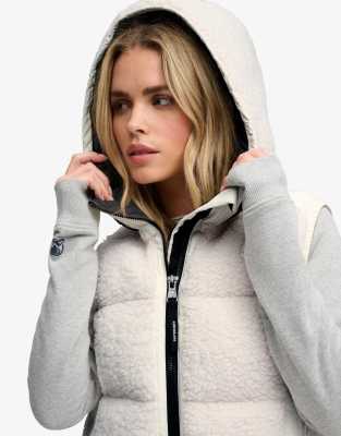 Superdry Damen Blanc Daunenweste Borg - Bild 4