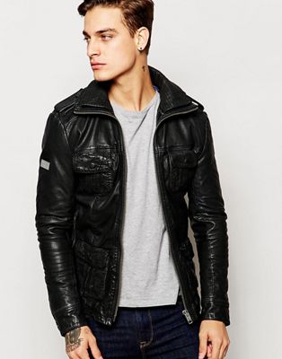 Superdry Brad Leather Jacket | ASOS